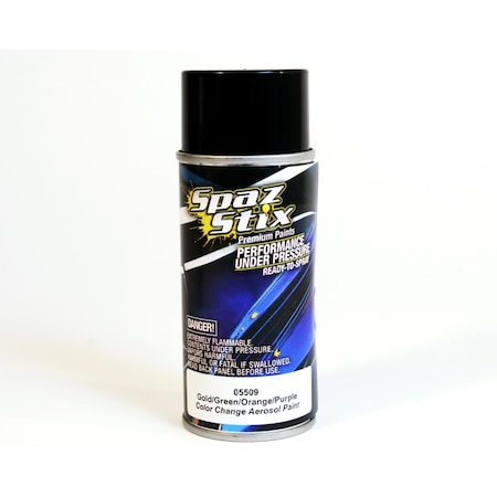 Spaz Stix 3.5 oz Color Changing Paint - Gold, Green, Orange, Purple Aerosol SZX05509